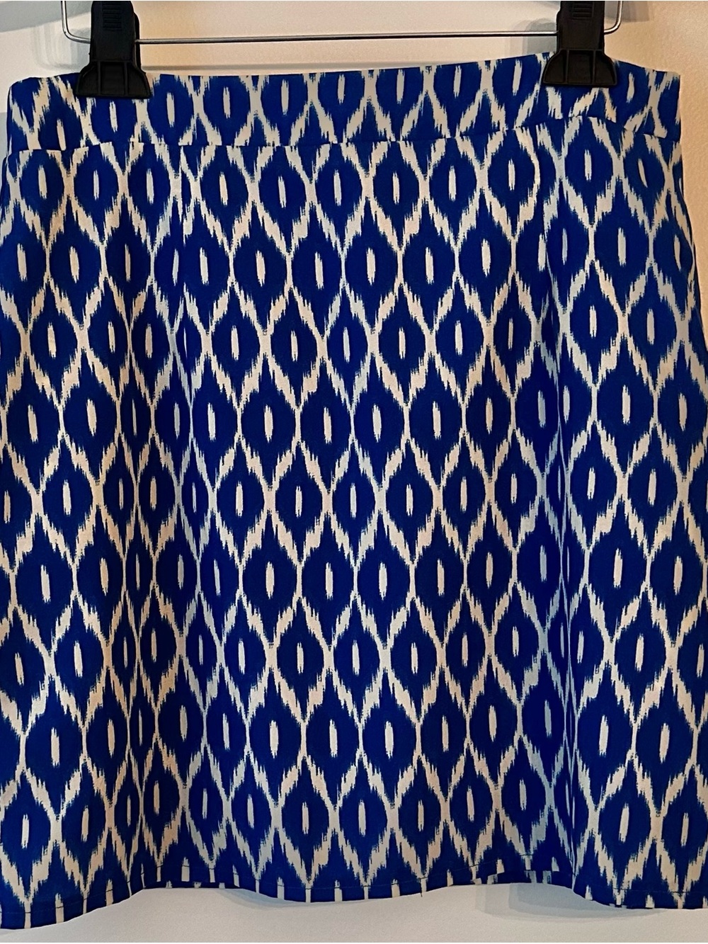 Ikat White/Blue Skirt